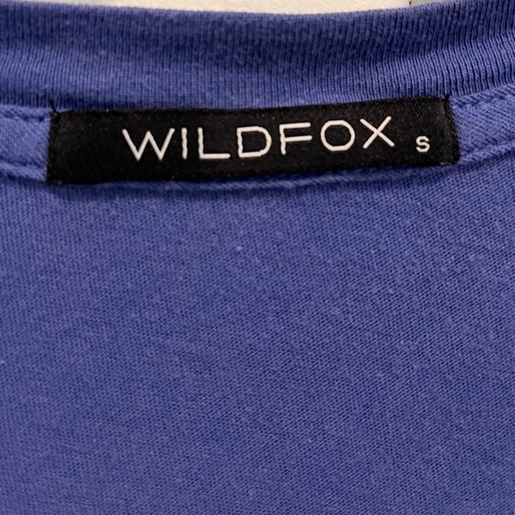 Wildfox Pirate Heart V Neck Tee Small Purple - Picture 2 of 3